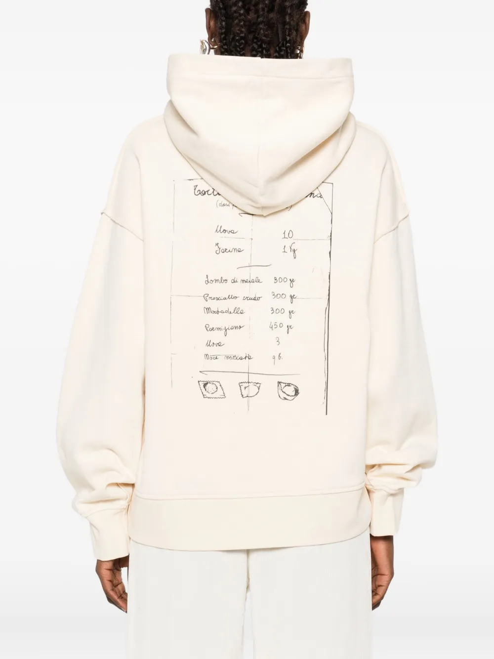 FEDERICO CINA Katoenen hoodie Beige