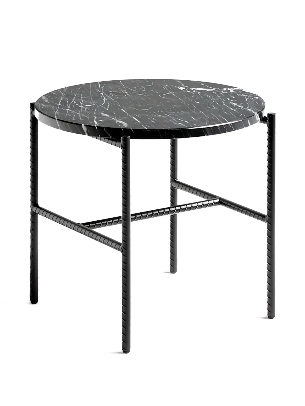 HAY table Round Marble à design nervuré | noir | Image 1