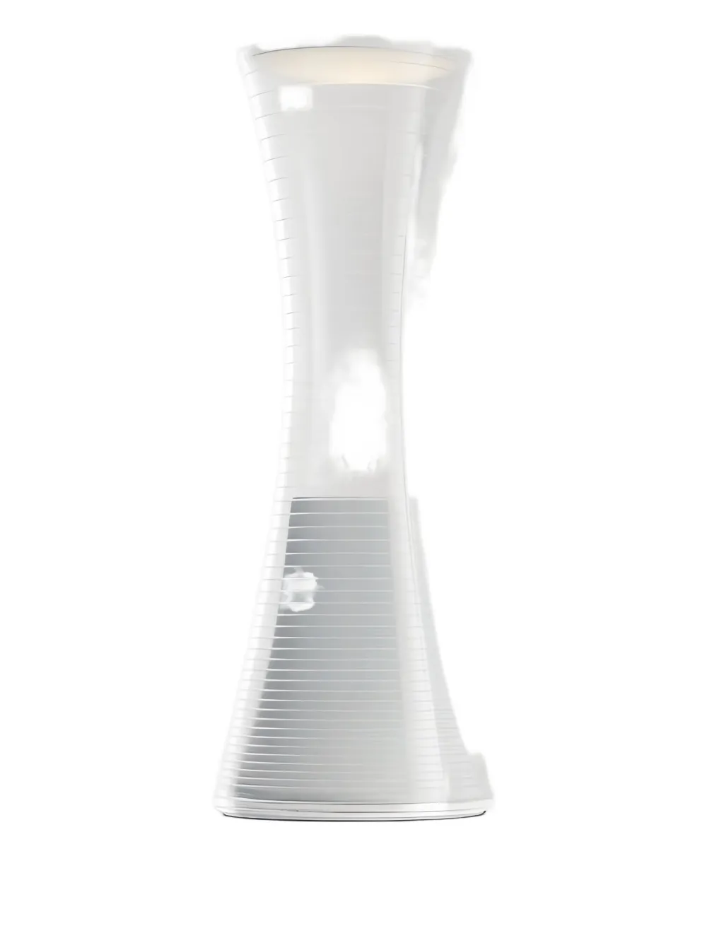 Artemide Hourglass-shaped Etched-glass Lamp In Transparent