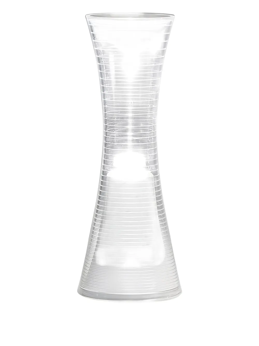 Artemide Hourglass-shaped Etched-glass Lamp In Transparent