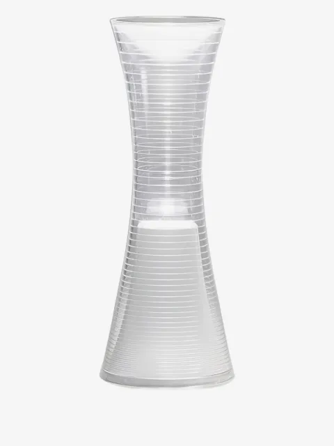 artemide hourglass-shaped etched-glass lamp