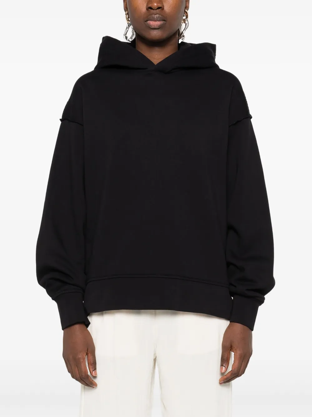 Federico Cina Cotton Hoodie In Black