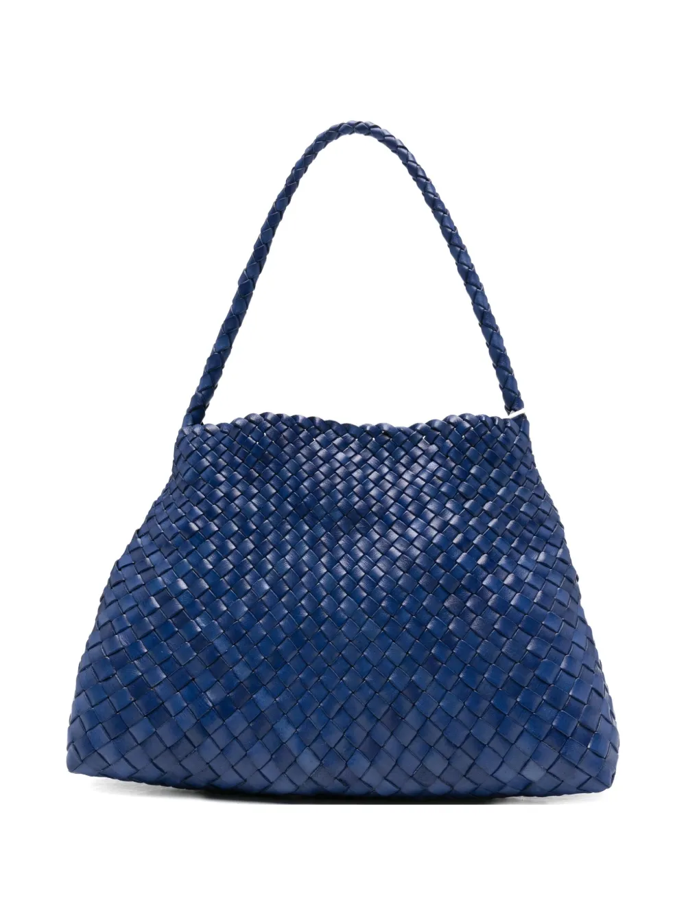 DRAGON DIFFUSION Santa woven-leather shoulder bag Blauw