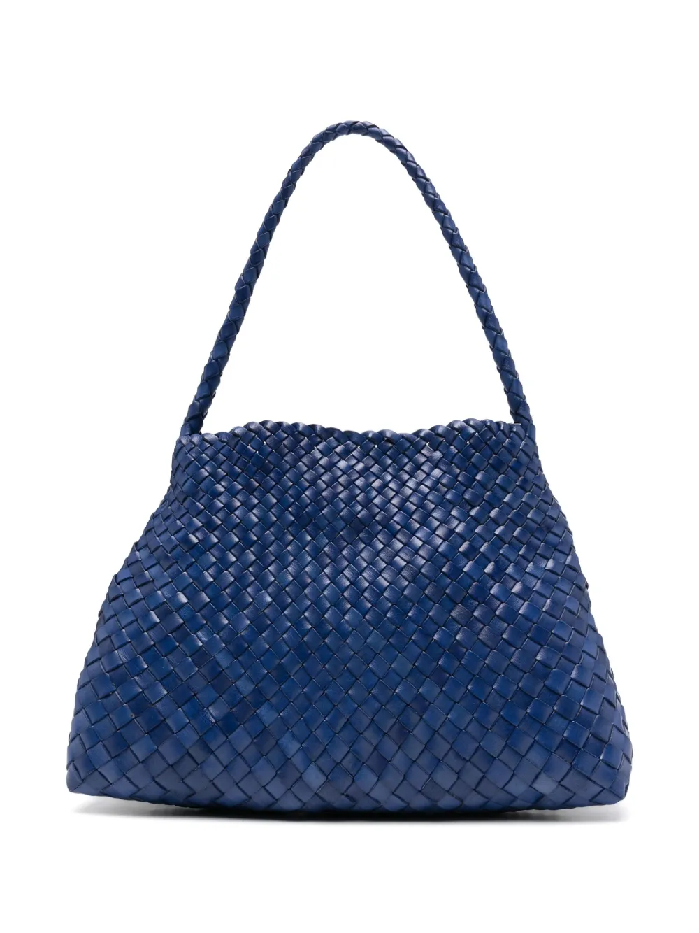 DRAGON DIFFUSION Santa schoudertas van geweven leer Blauw