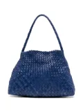 DRAGON DIFFUSION Santa woven-leather shoulder bag - Blue