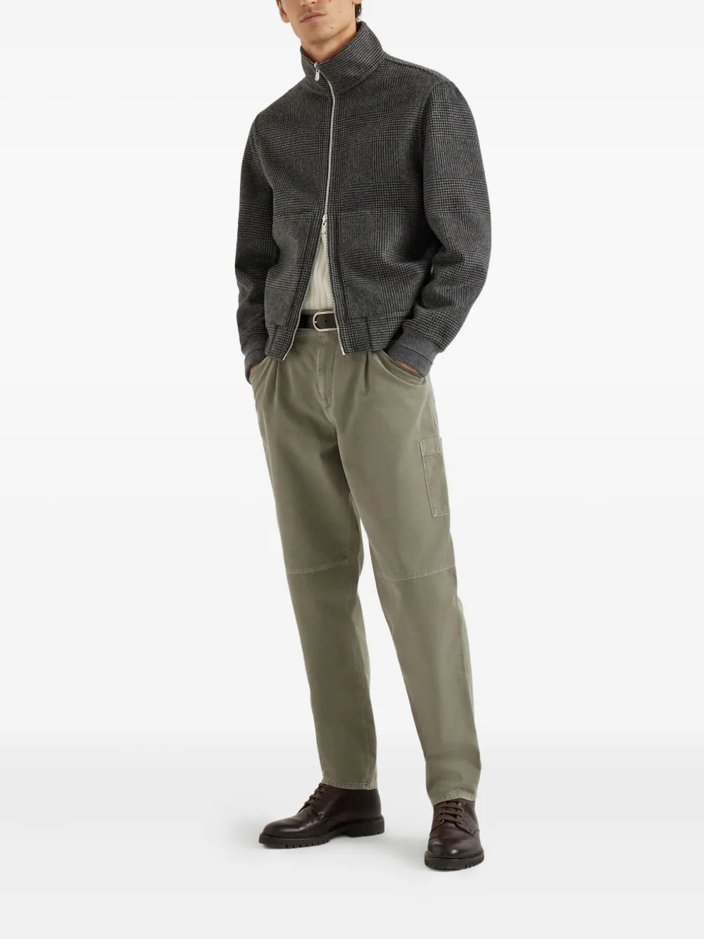 Brunello Cucinelli pleated pocket trousers - Groen