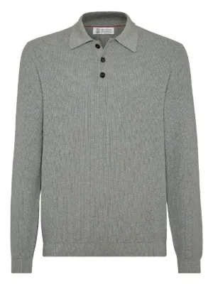 BRUNELLO CUCINELLI ロングスリーブ ポロシャツ ボタンダウン Brunello Cucinelli （ブルネロクチネリ）ポロシャツ - FARFETCH