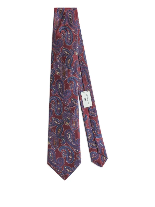 ETRO ペイズリー ネクタイ | レッド | FARFETCH JP