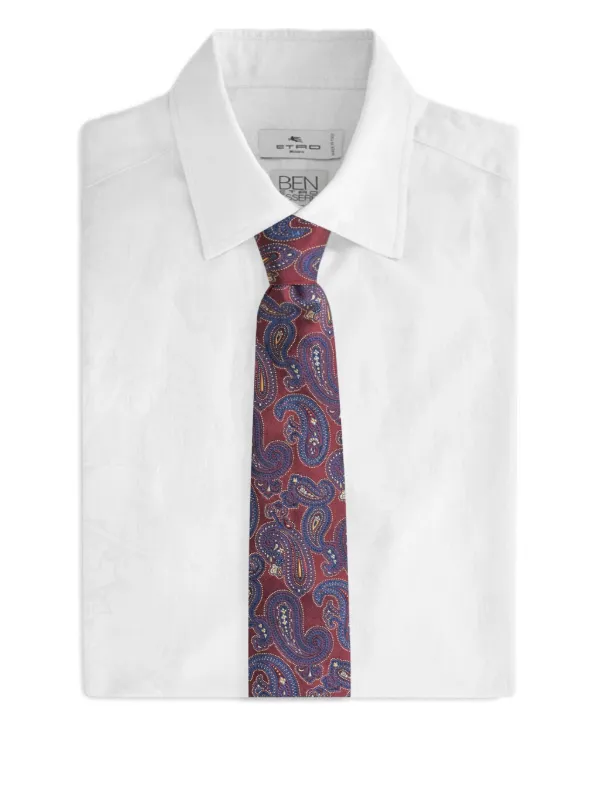 ETRO ペイズリー ネクタイ | レッド | FARFETCH JP