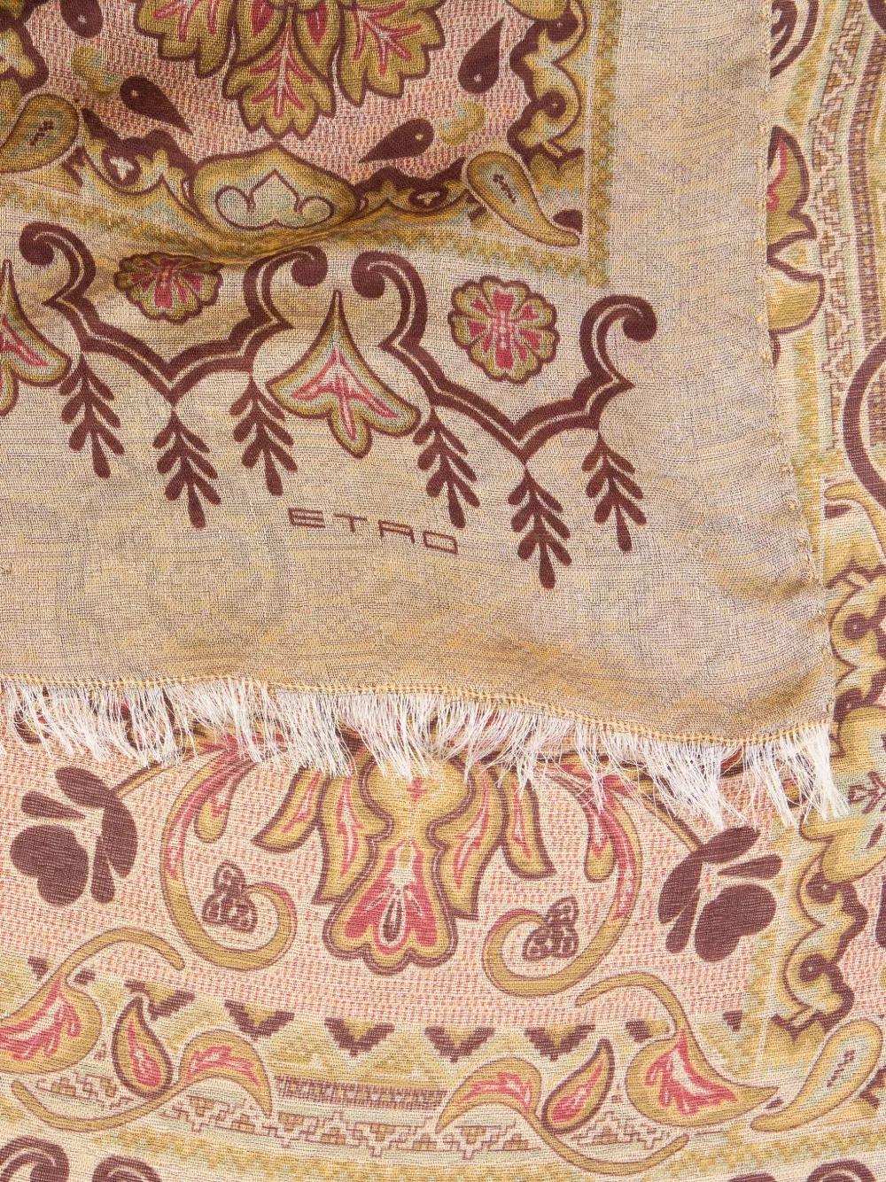 ETRO jacquard-paisley scarf Beige