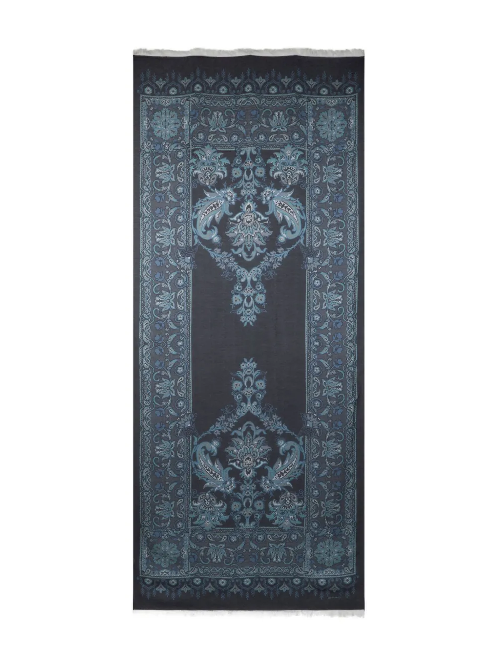 ETRO jacquard paisley scarf Blauw