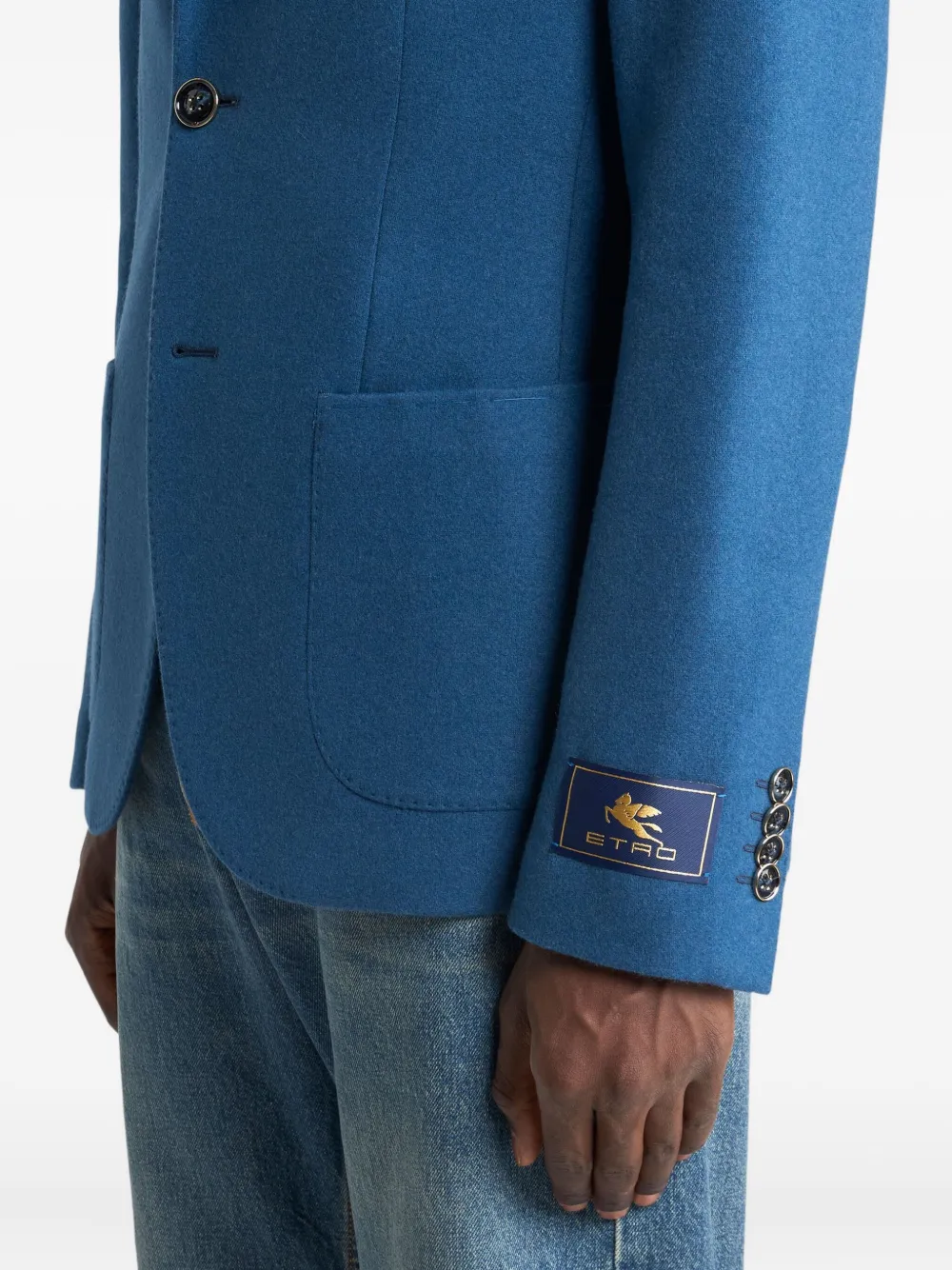 ETRO single-breasted blazer Blauw