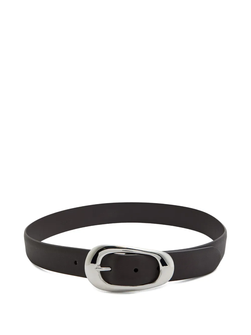 Anderson's narrow oval-buckle belt - Zwart