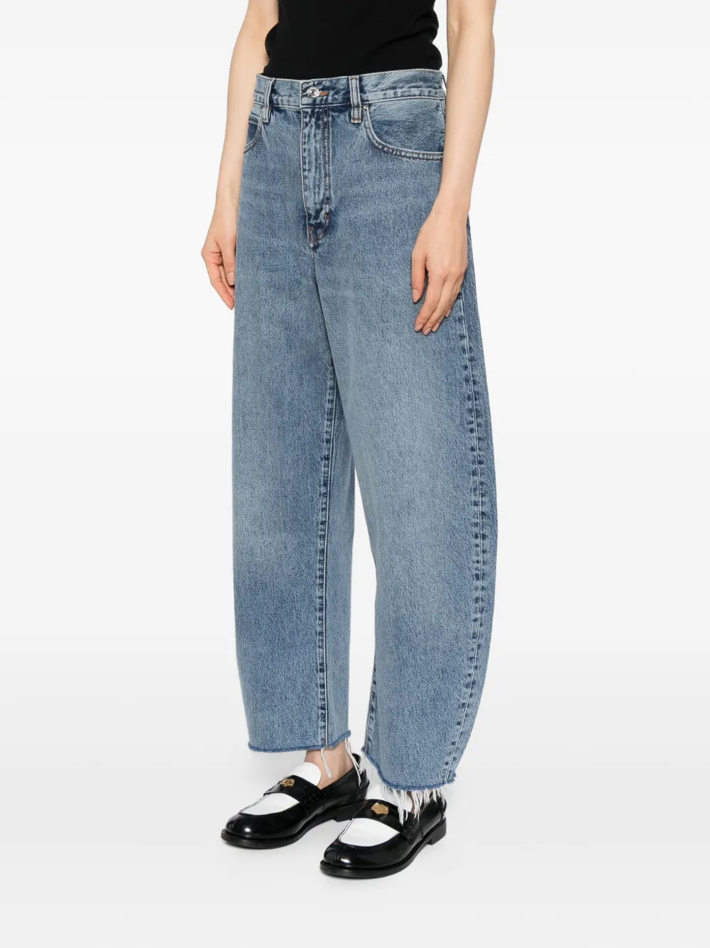 FRAME Bubble cropped broek Blauw