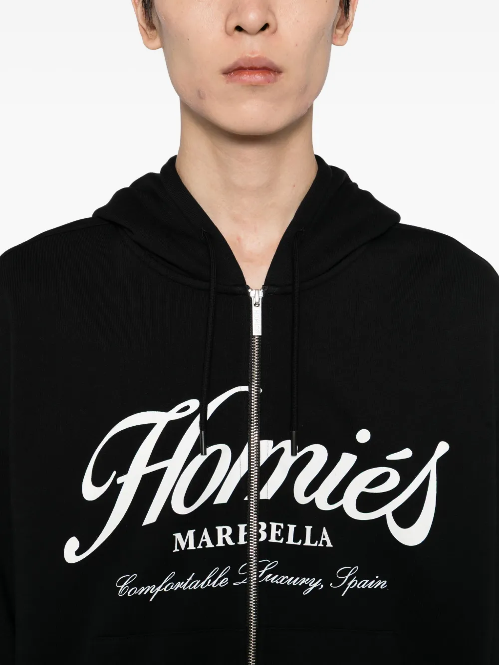 HOMIES MARBELLA Essentials hoodie met rits Zwart