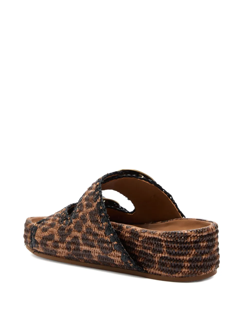 Loeffler Randall 50mm Theo buckle sandals Brown