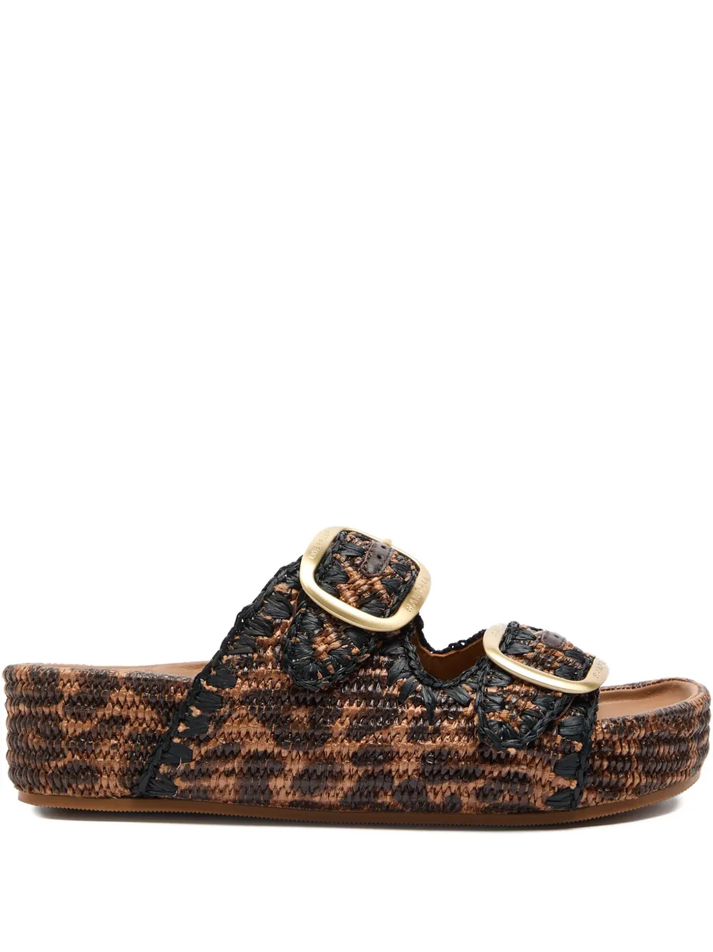 Loeffler Randall 50mm Theo buckle sandals Brown
