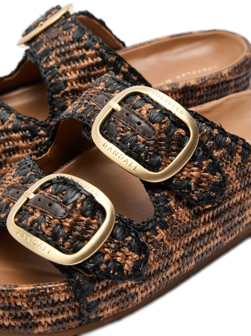 Loeffler Randall 50mm Theo buckle sandals Brown