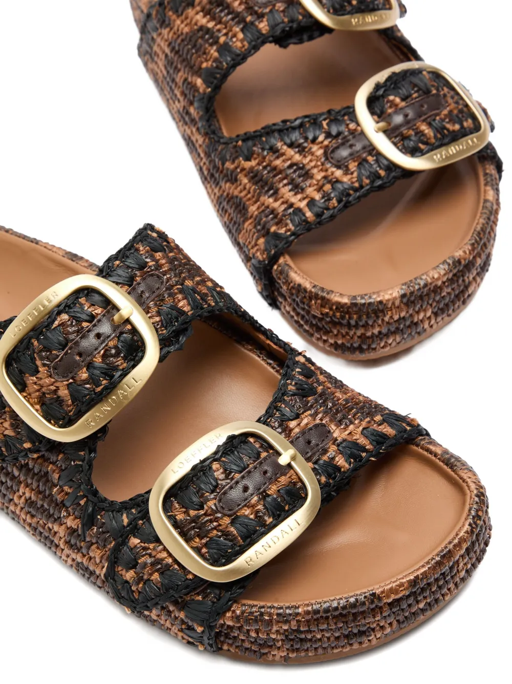 Loeffler Randall 50mm Theo buckle sandals Brown