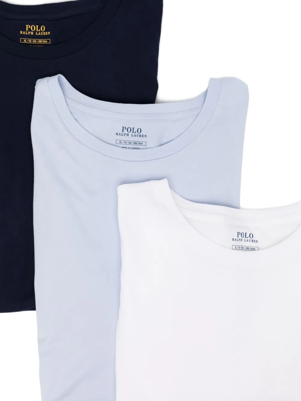 Polo Ralph Lauren Drie T-shirts met ronde hals Wit
