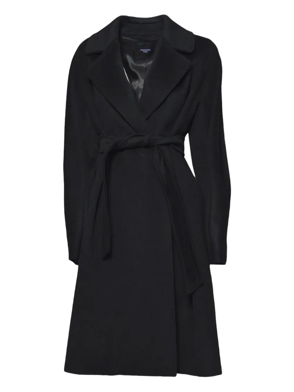 Weekend Max Mara Belted Wrap Coat In Black