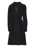 Weekend Max Mara belted wrap coat - Black