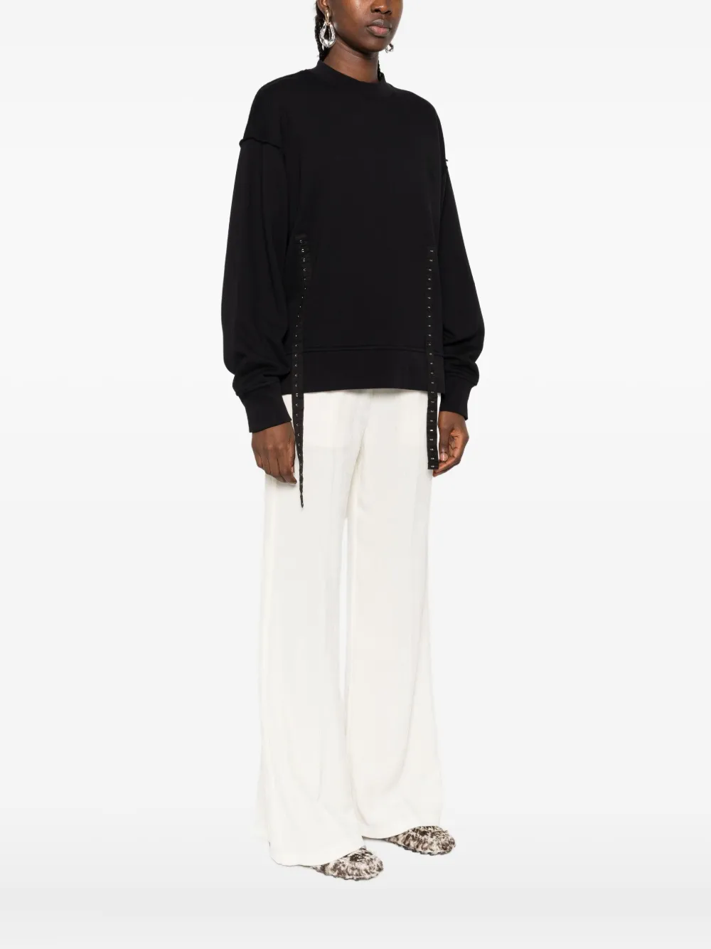 FEDERICO CINA Sweater met ronde hals Zwart