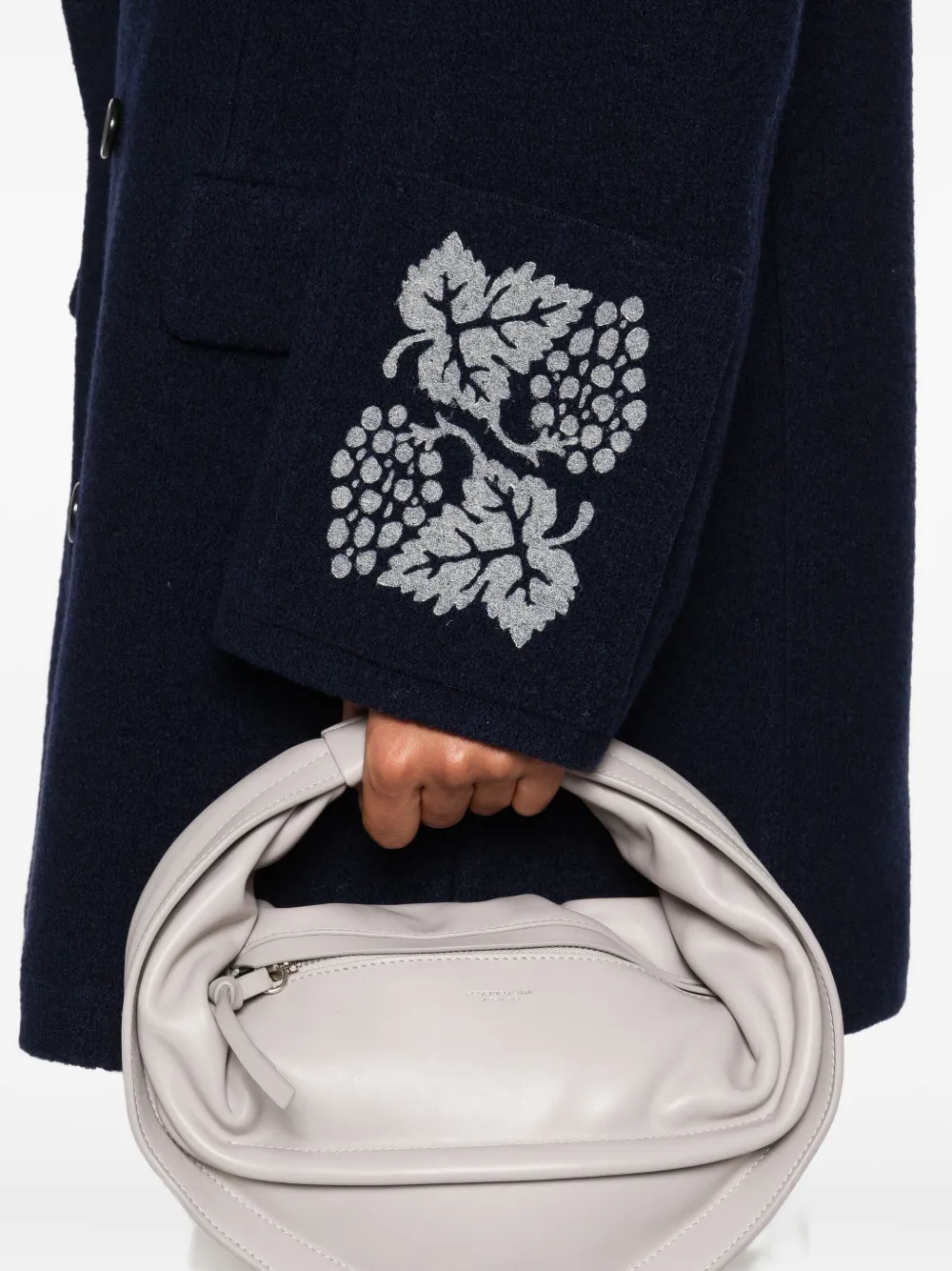 FEDERICO CINA Blazer met dubbele rij knopen en geborduurde cuffs Blauw