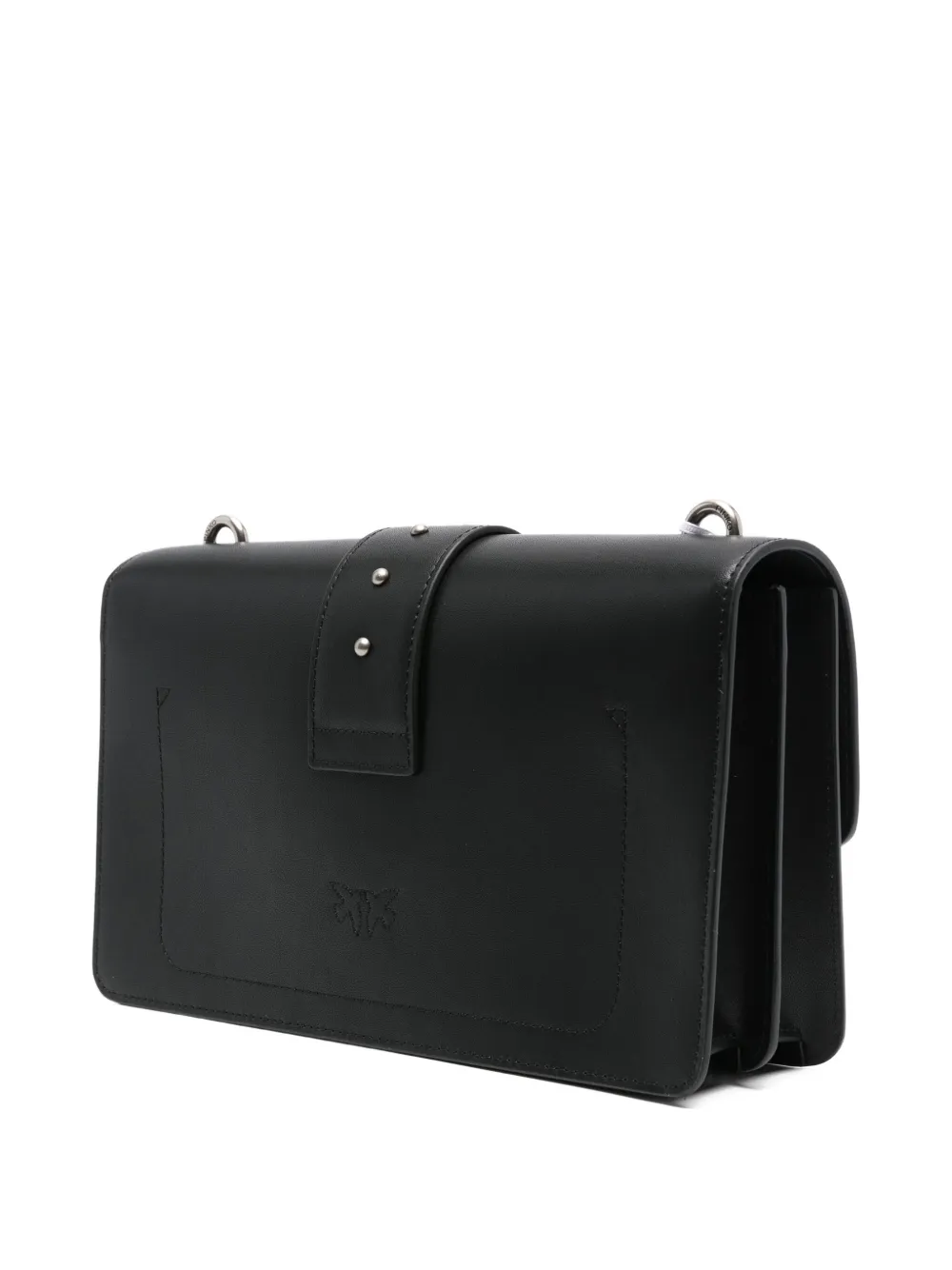 PINKO Kleine Love One Classic leren crossbodytas Zwart