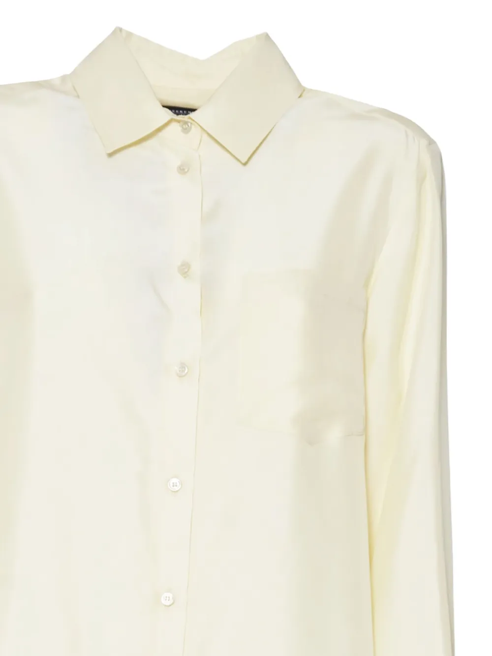 Weekend Max Mara Long Sleeve Collared Button Down Top In Yellow
