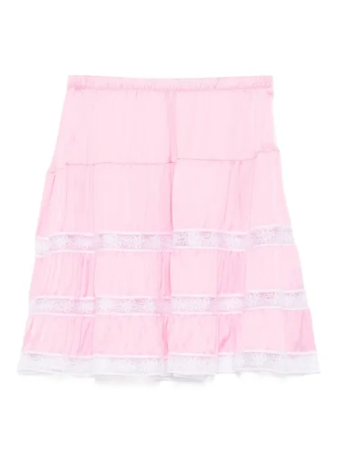 Gimaguas tiered lace-trimmed mini skirt