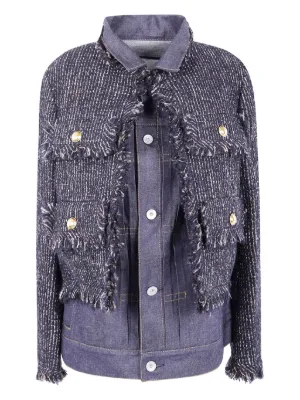 sacai サカイ 23ss ツイードイブニングジャケット 2023SS LOOK sacaiサカイ TWEED ツイード ジャケット 1|mercari