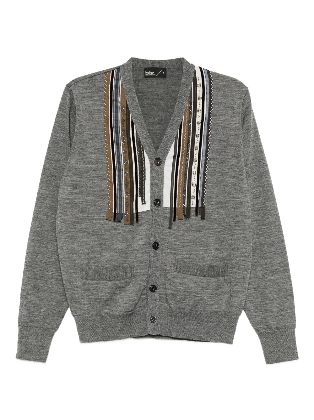 Kolor Gestreept vest Grijs