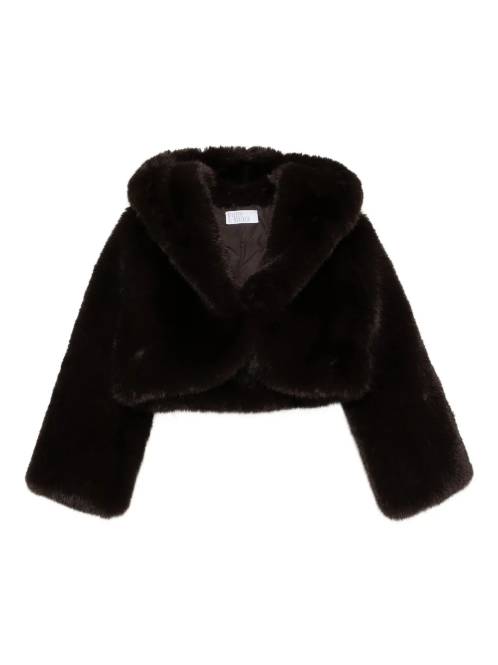 Giuseppe Di Morabito Jaqueta cropped com capuz | Marrom | Image 1