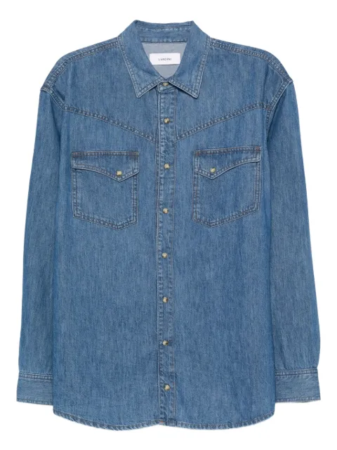 Lardini double-pocket denim shirt