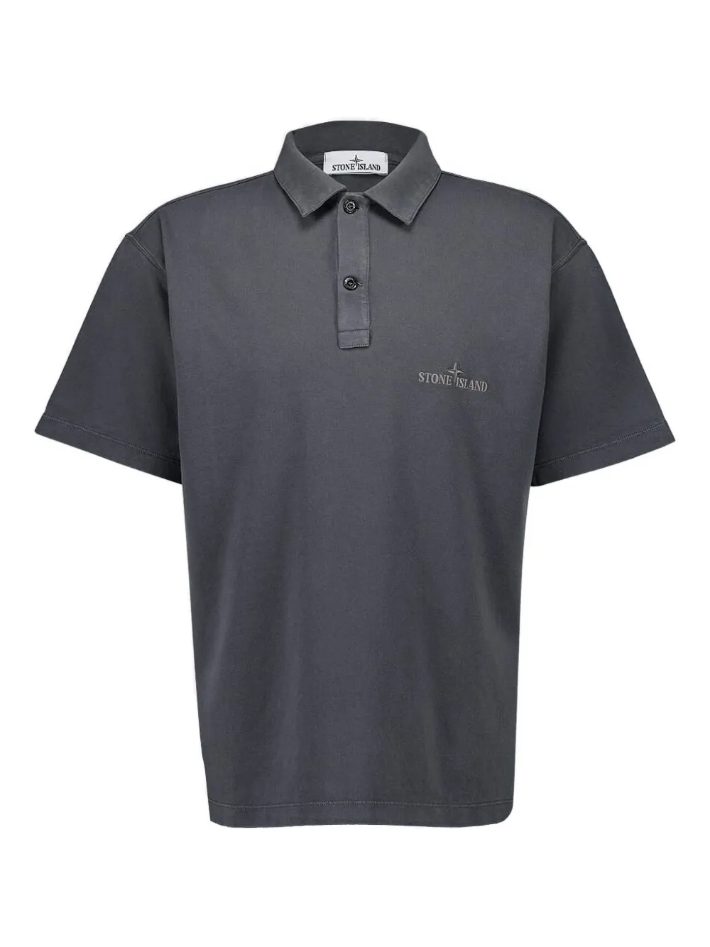 Stone Island Poloshirt mit Logo-Print - Grau