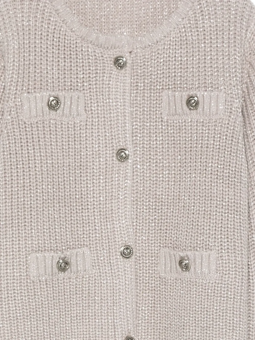 Liu •jo Welt-pockets Cardigan In Neutral