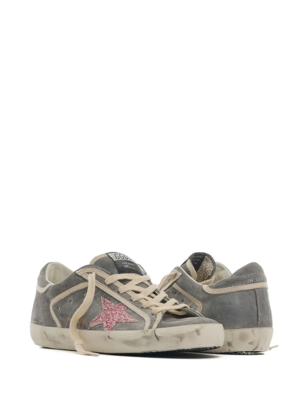 Golden Goose Super-Star sneakers met glitter Grijs