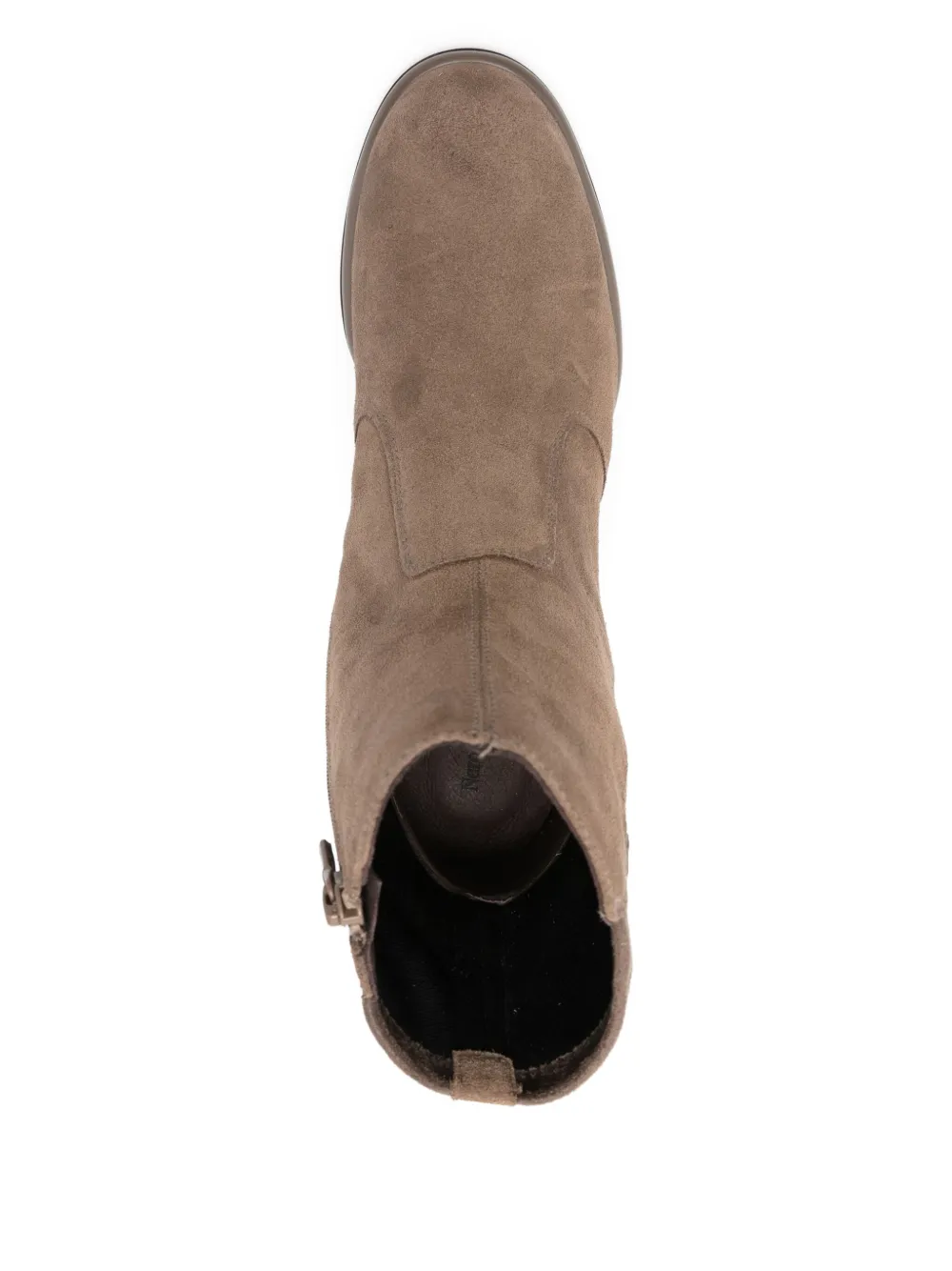 NERO GIARDINI 50mm zip-detail block-heel boots Brown