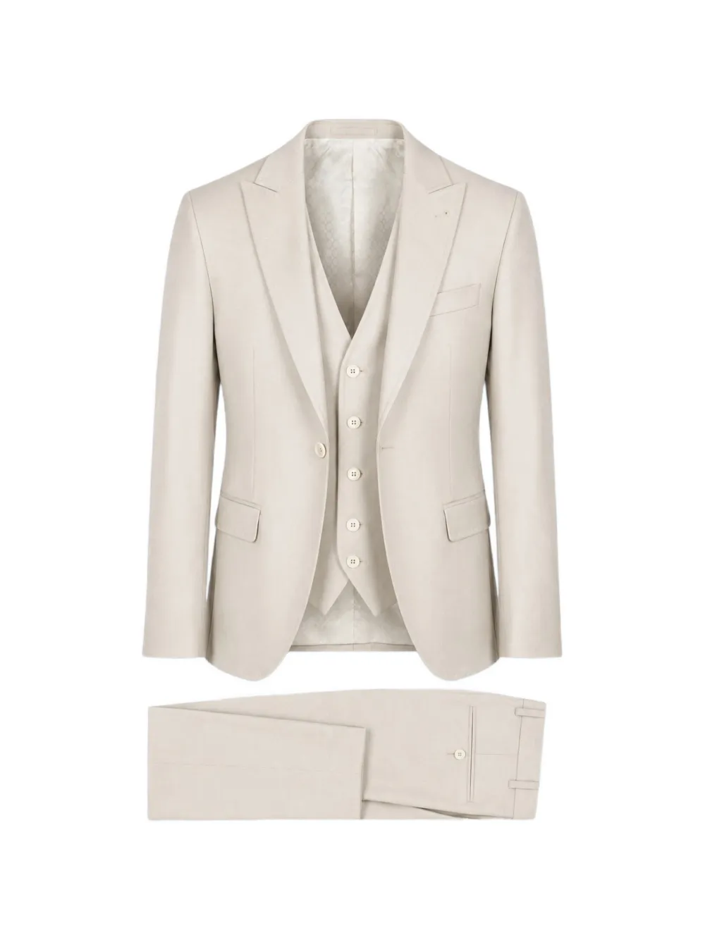 RAMON SANJURJO peak-lapel suit set (set of three) - Nude