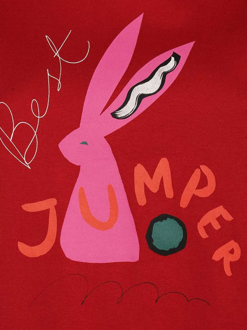 Weekend Max Mara rabbit-print cotton T-shirt Rood