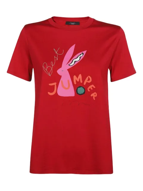 Weekend Max Mara rabbit-print cotton T-shirt