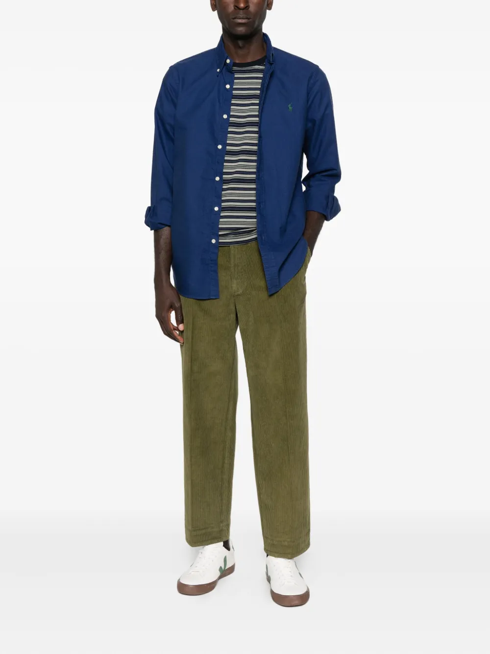 Cellar Door corduroy pocket trousers - Groen