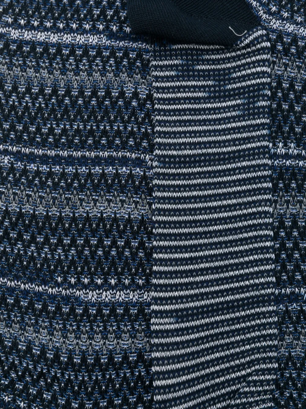Missoni Kniehoge sokken met zigzag-patroon Blauw