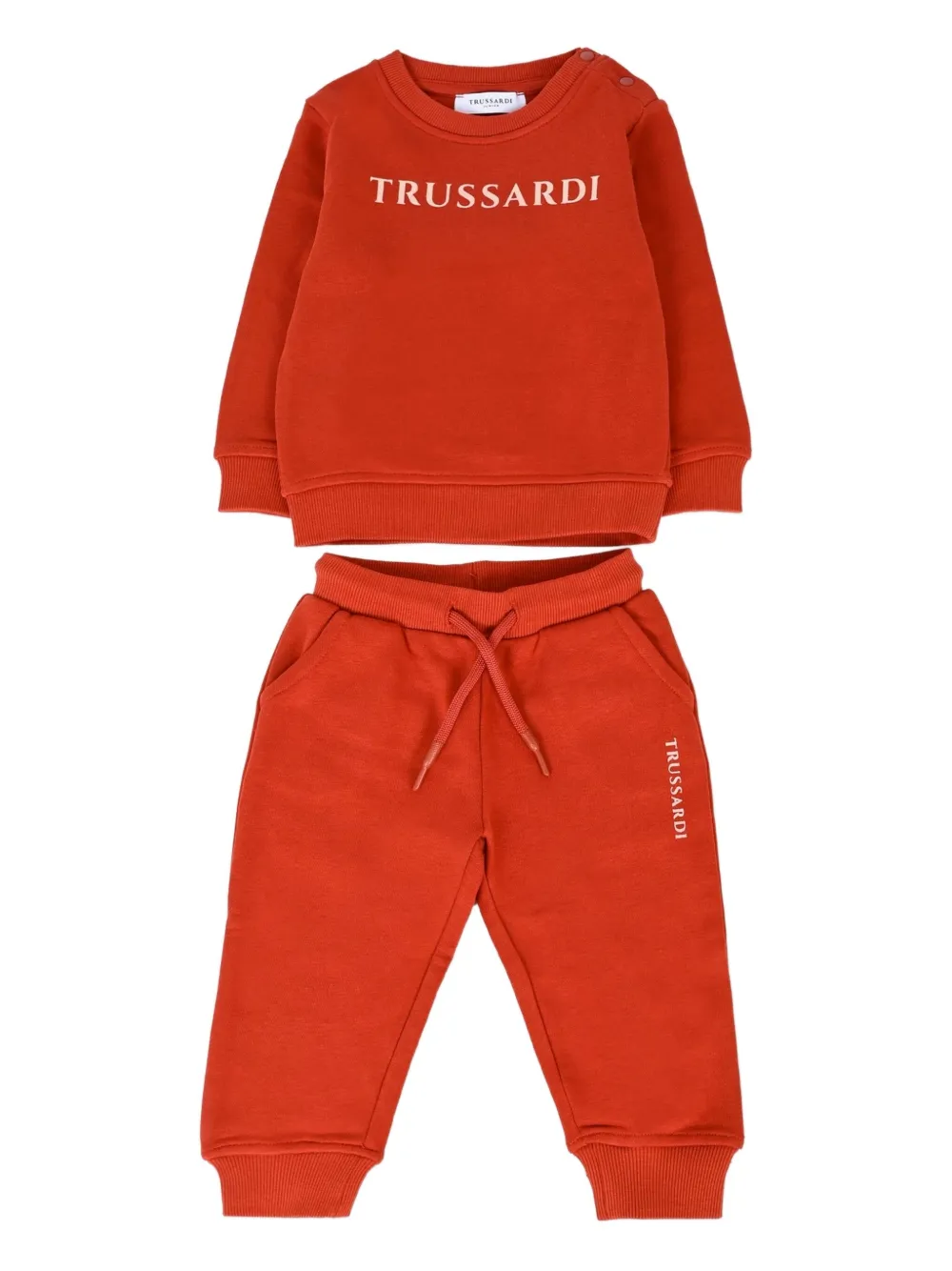 TRUSSARDI JUNIOR logo-printed tracksuit set Rood