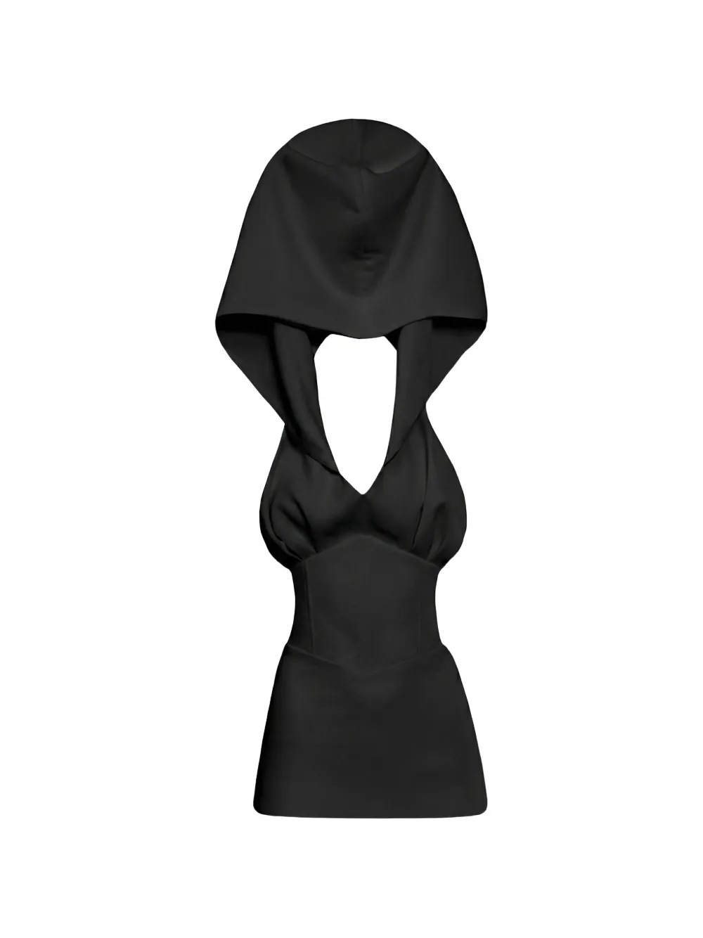 Vestiaire d'un Oiseau Libre hooded sleeveless mini dress - Nero
