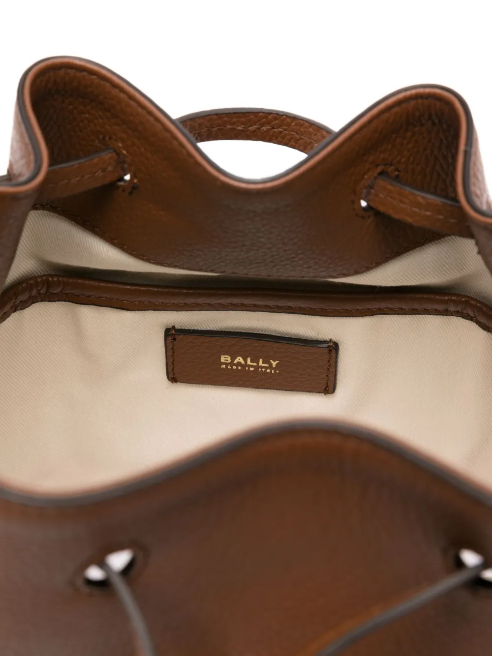 Bally Leren bucket-tas Bruin