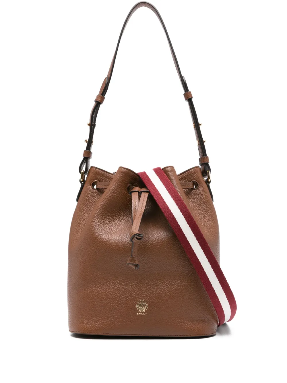 Bally Leren bucket-tas Bruin