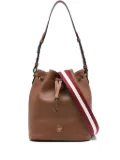 Bally drawstring leather bucket bag - Brown