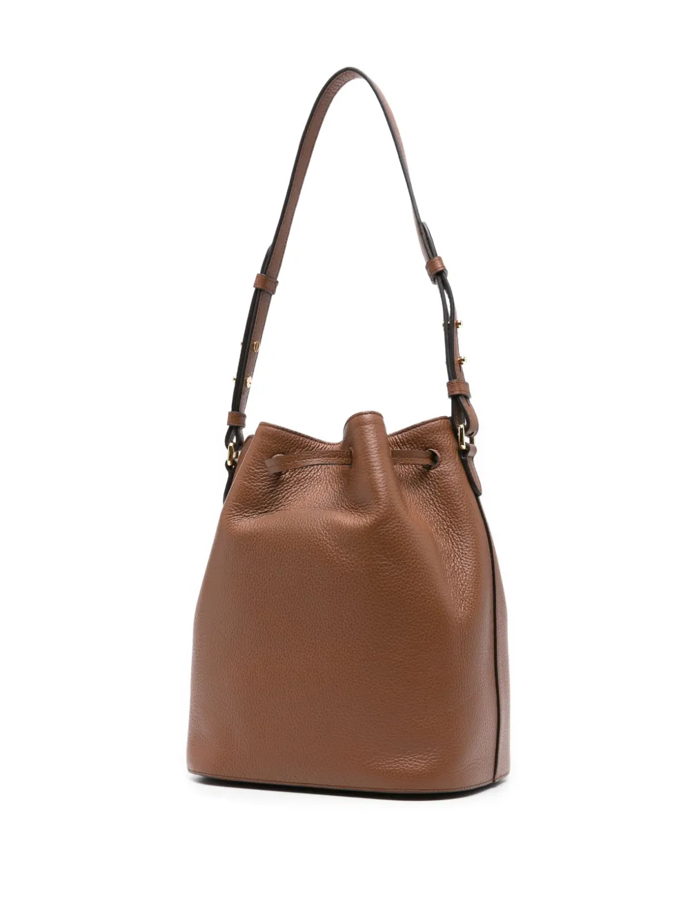 Bally Drawstring Leather Bucket Bag | Brown | FARFETCH